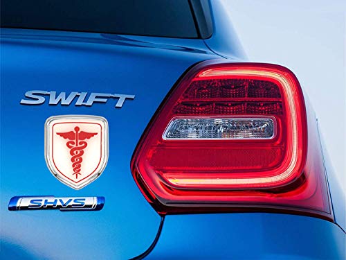 S2S® Stylish 3D Metal Chrome Sticker Emblem Badge Logo | Durable & Stylish Automotive Decoration | For Cars & Bikes (DOCTOR)