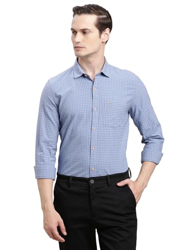 Chemise décontractée à carreaux bleus Turtle : le style idéal pour rester élégant