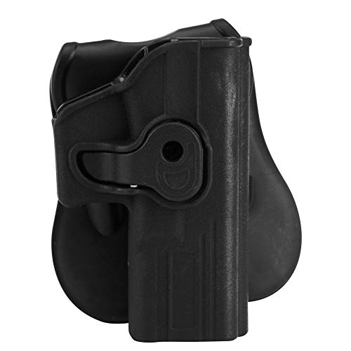 Left/Right Hand User Airsoft Hunting Pistol Holster Detachable Military Tactical Belt Gun Holster Movie Prop(S81207 GB-42-BK-RIGHT)