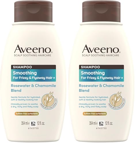 Aveeno Rose Water & Chamomile Shampoo for Dry Hair 354ml (Pack of 2)