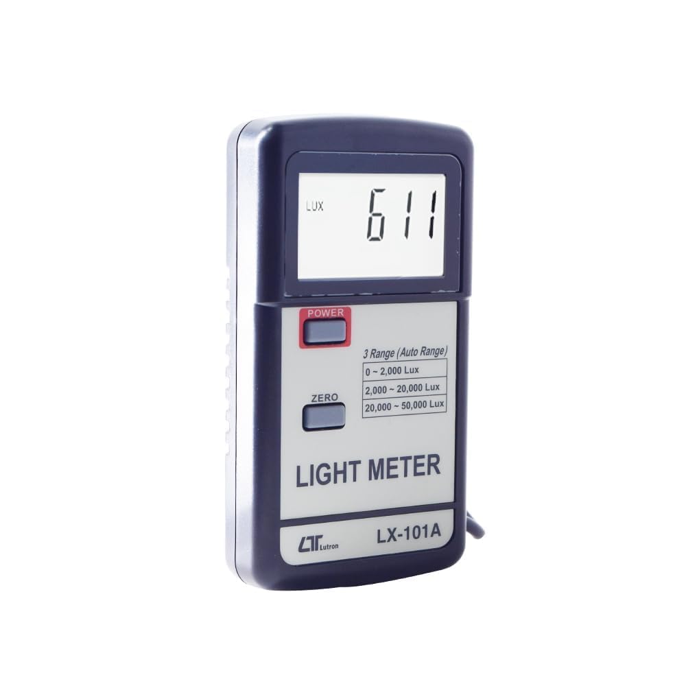 Luxmetro digitale (gamma: 50.000 Lux) per auditorium, teatri, stadi, anfiteatro, sale OT insieme al certificato di calibrazione di fabbrica Modello: Lutron LX-101A