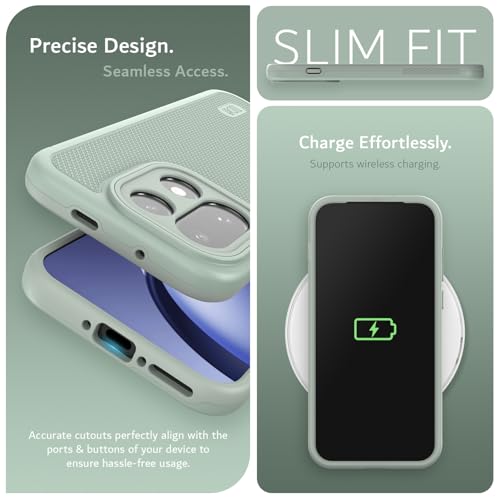 Image of TUDIA MergeGrip [Military Grade] for OnePlus 15 5G Back Cover (2025) - [Drop Tested] Dual Layer Shockproof Slim Rugged Heavy Duty Tough Protective Phone Case (Green Lily)