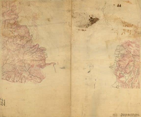 INFINITE PHOTOGRAPHS 1861 Map| Topographical map of Part of Washington D.C.| District of Columbia, Manuscri