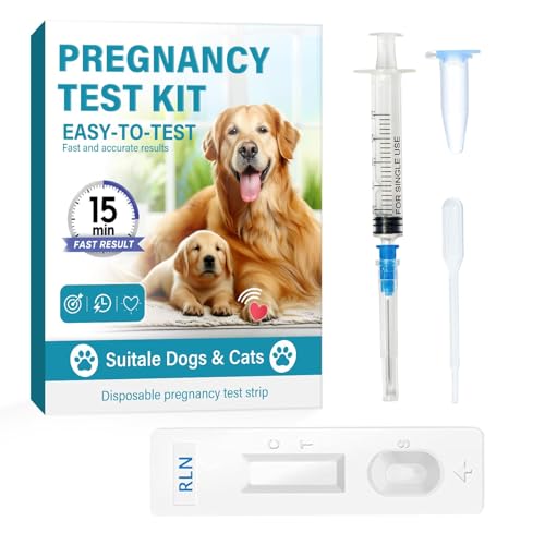 Dog Pregnancy Test, 15Mins Accurate Pet Early Detection Pregnancy Test, Convenient & Disposable Pregnancy Tests Strip for Dogs and Cats at Home, Simple Operation