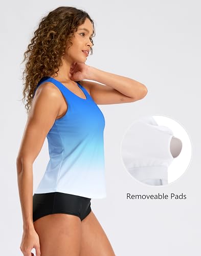 Image of G Gradual Tankini Tops for Women High Neck Swimsuits Swim Top Modest Bathing Suit Swimwear Tank Top only No Bottom