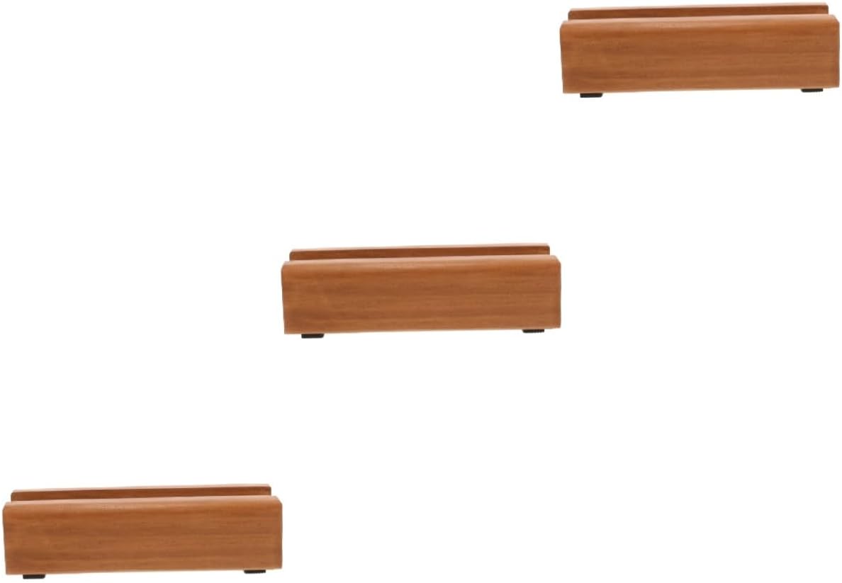 3pcs Solid Wood Floor Mirror Base Sticker Floor Length Mirror Stand Gym Mirror Floor Length Mirrors Full Length Mirror Stand Red Mirror Light Mirror Standing Sign Room para Wooden