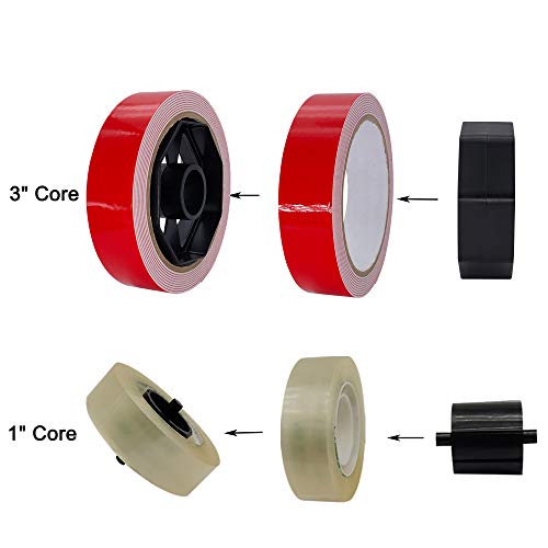 Tape Dispenser, Masking Tape Dispenser, Desk Heat Tape Dispenser 6.3 x 2.5 x 3.4 Inch, Holder Fits 1\" and 3\" Core (Black)
