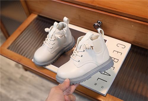 He&Yingmin Toddler Girl Boots Bright Color Side Zipper Cute Ankle Kids Boots2