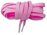  neon nights cordones planos fosforescentes que brillan en la oscuridad 125cm rosa
