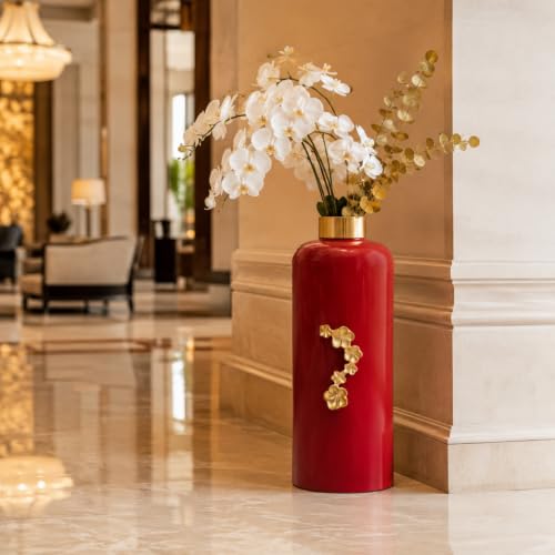 Image of Urban Born Vases For Living Room Corner |Big Vases For Elegant Home Decoration |Home Decor Flower Vase Iron |Fresh or artificial Metal Flower Vase Stand For Dining Table, Bedroom, Office, Wedding Gift