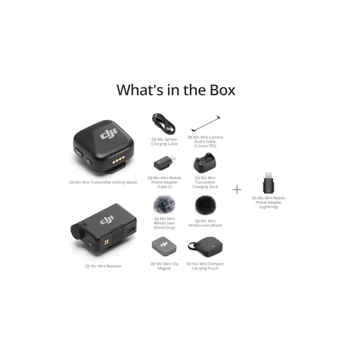 DJI Mic Mini Wireless Microphone for Camera/iPhone/Android - Image 7
