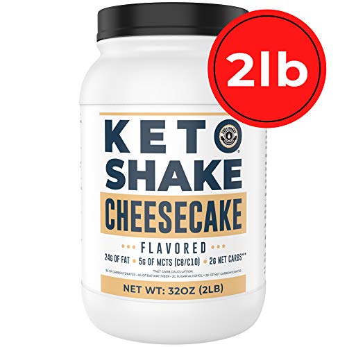 Image of Cheesecake Keto Meal Replacement Shake [2lbs] - Low Carb Protein Powder Shake Mix, High Fat with MCTs, Collagen Peptides and Real USA Cream Cheese