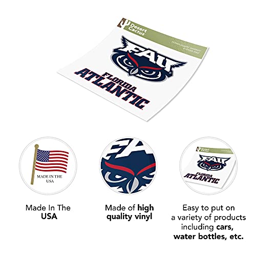 Florida-Atlantic-University-FAU-Owls-Sticker-Vinyl-Decal-Laptop-Water-Bottle-Car-Scrapbook-4-Inch-Set-V1