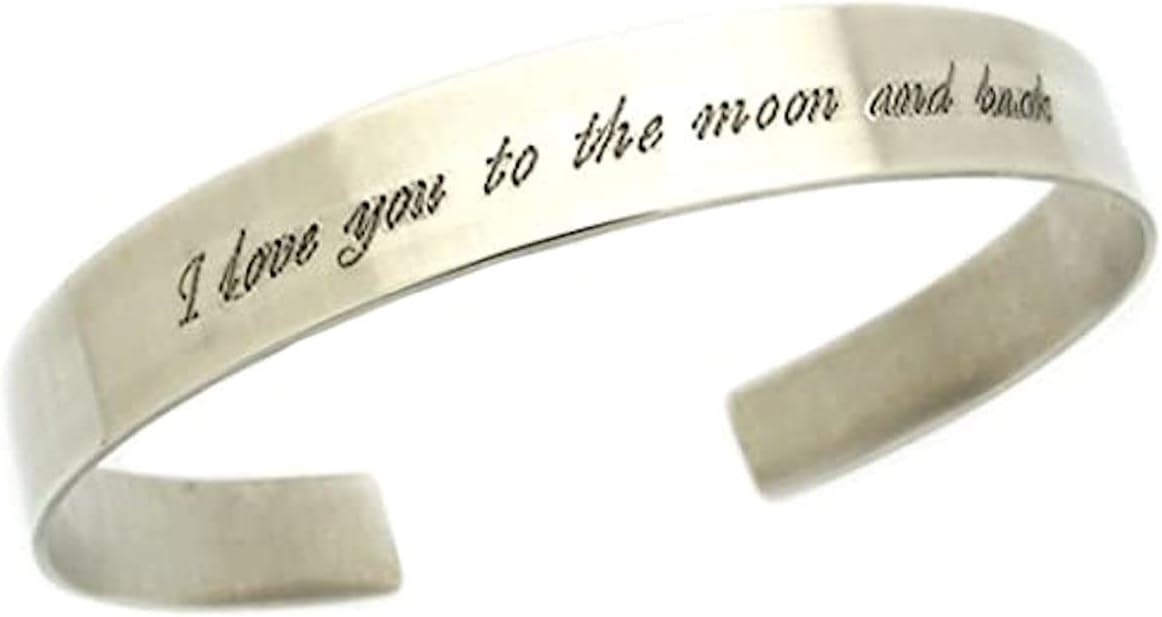 Silver Cuff Bracelet Mens Personalized Cuff - Custom Birthday Gift For Men, Groomsmen Present - Me'ns Jewelry - ID bracelet - Inspiration quote cuff for Men - Fathers Day Gift