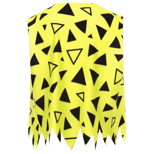 Moily Kids Boys Girls Caveman Stone Age Theme Dancewear Printed Sleeveless Open Front Waistcoat Top2