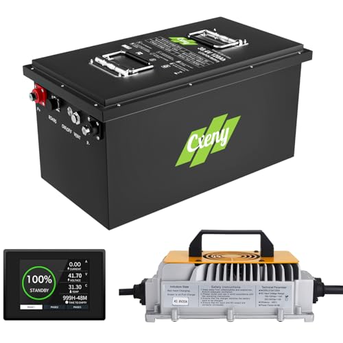 36V 120Ah Lithium Golf Cart Battery with 20A Charger, Built-in Smart...