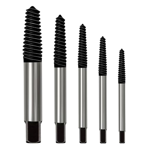 Newder-eu Schraubenausdreher Set, 5-teilig, HSS 4241 Stahl,...