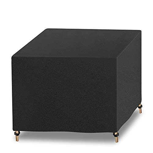 Funda para Muebles de Jardín, Funda Protectoras Muebles Jardin, Cubierta de Muebles de Mesas Rectangular, Cubierta de Mesa de jardín, Cubierta de Exterior Impermeable, Anti-UV (135 x 135 x 75cm)