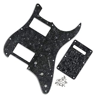 IKN 2 Humbucker Cut Pickguard HH Strat Guard et Tremolo Spring Back Plate pour guitare Stratocaster Standard américaine… - Les Beatles, Paul McCartney, John Lennon, RIngo Starr, George Harrison IKN 2 Humbucker Cut Pickguard HH Strat Guard et Tremolo Spring Back Plate pour guitare Stratocaster Standard américaine… – Image 3