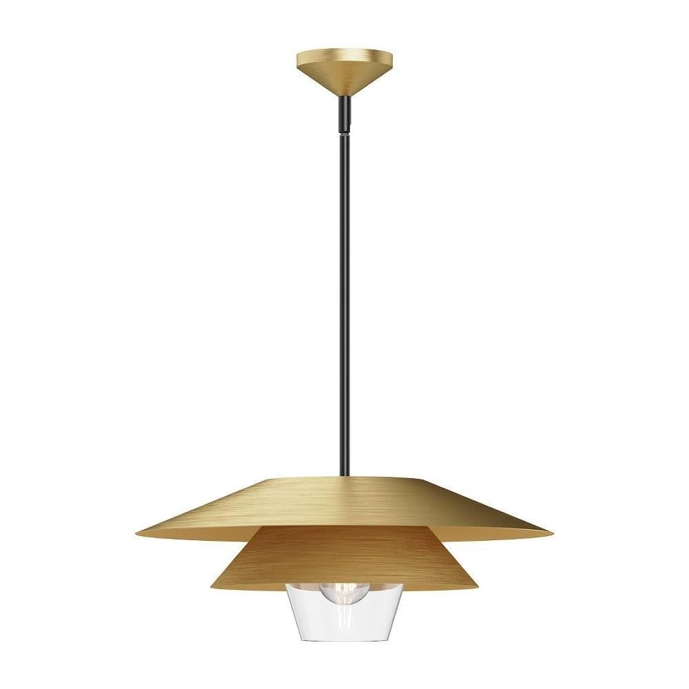 PD475120BGCL Tetsu Pendant, Brushed Gold/Clear Glass