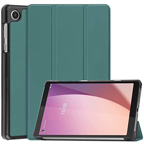 For Lenovo Tab M8 4th Gen �P�[�X ��S���� 2023 �yShron�z �O�܂�X�^���h�J�o�[ �����^ ���y�� �}�O�l�b�g �I�[�g�X���[�v�P�[�X PU ���U�[�J�o�[ (�Z����)