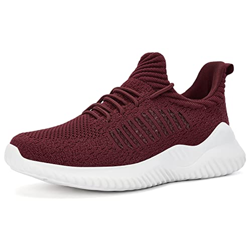 Image of Akk Womens Walking Shoes - Slip On Tennis Running Shoes Memory Foam Lightweight Work Sneakers for Indoor Outdoor Gym