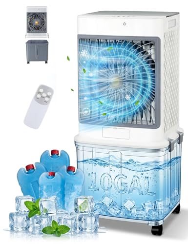 Portable Air Conditioners, Swamp Cooler Portable AC Unit for Room,Windowless Cooling Fan That Blow...