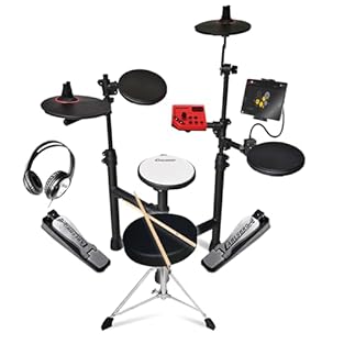 Complete Beginner Electronic Drum Kit: The Carlsbro Club100BP1 is a compact electronic drum kit designed for new drummers, featuring a 5-piece setup with sticks, stool, and headphones for an instant start. Versatile Drum Module for Beginners: Explore...