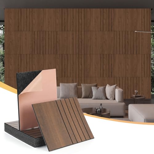 Maasechs 21 Pcs Peel and Stick Wood Slat Wall Panels