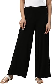 GO COLORS Soft Viscose Knit Palazzo Full Length for Women| Breathable, Mid Rise Price In India