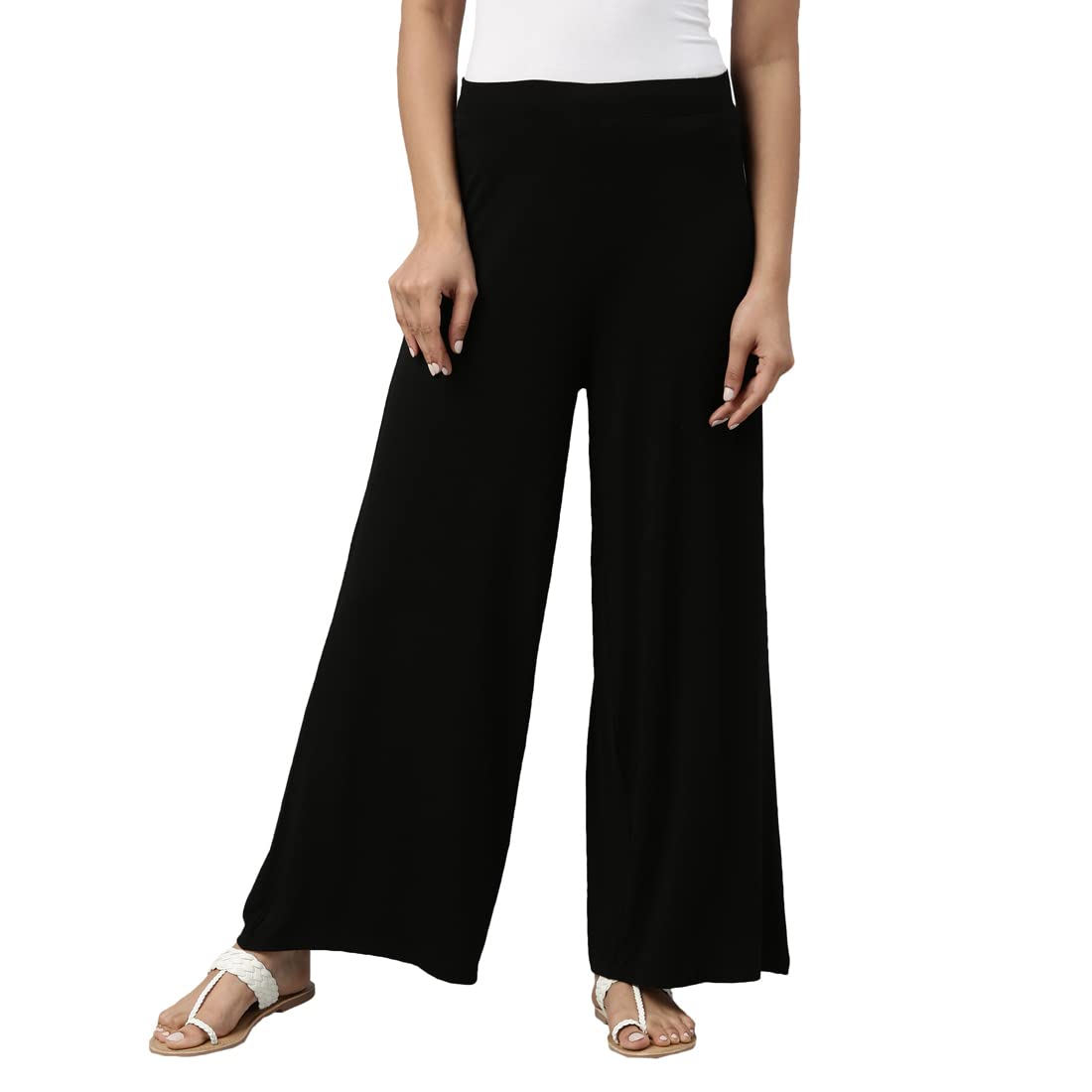 GO COLORS Soft Viscose Knit Palazzo Full Length for Women| Breathable, Mid Rise - Review, Price and Buying Guide