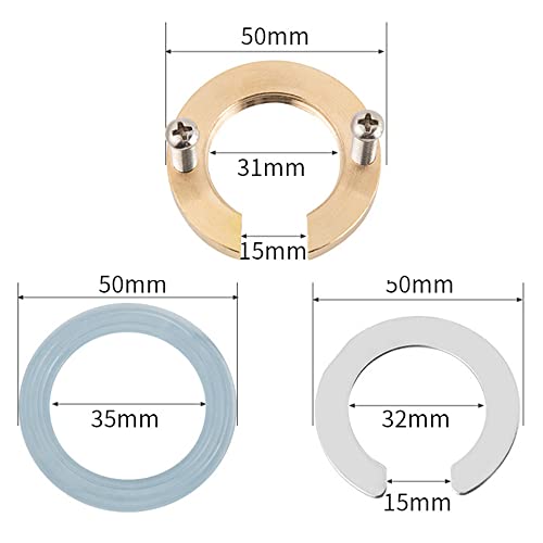 2 Sets Faucet Fixing Nuts Kit Single Hole Faucet Fixing Parts Kitchen Faucet Fixing Nut Kit for Hot and Cold Water Faucets in Kitchen and Bathroom Basins - Image 4