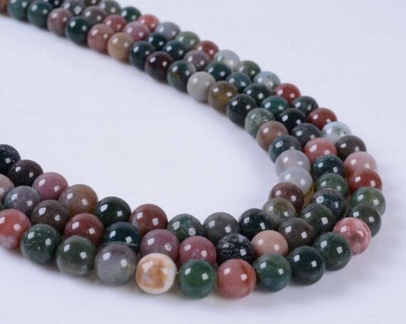 Agate indienne 6mm LKBEADS pour bracelets de lithothérapie et ateliers de création zen