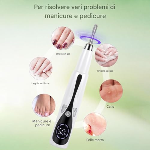 Ponceuse à ongles électrique lime à ongles rechargeable sans fil