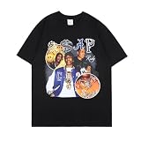 DONCARE ASAP Vintage Black Men's Casual Short Sleeve Portrait Print Hip Hop T-Shirt