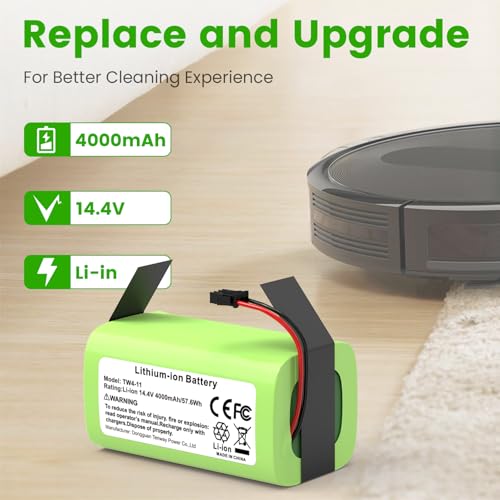 Batería de repuesto de 4000 mAh para Deebot N79 y RoboVac 11S 3
