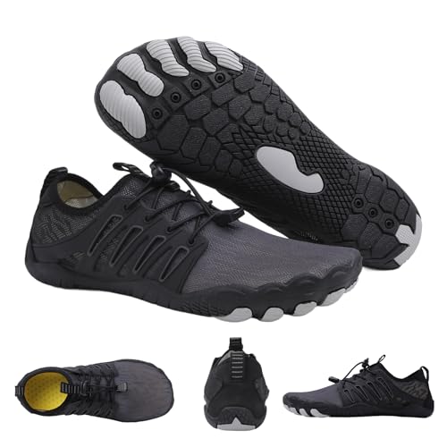 Image of SIOSNETA Hike Barefoot Shoes for Women Men, Breathable Non-Slip Athletic Footwear, Wide Toe Water Shoes for Hiking, Non-Slip Neuropathy Shoes for Women Men, Grounded Comfort wear