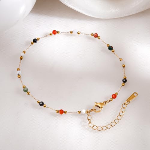 Image of Rubans Oxidised Anklets Jewellery Gift for Women & Girls | Kundan Ethnic Traditional