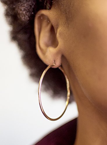 Image of 14K Gold Classic Real Hoop Earrings, (2mm Tube)
