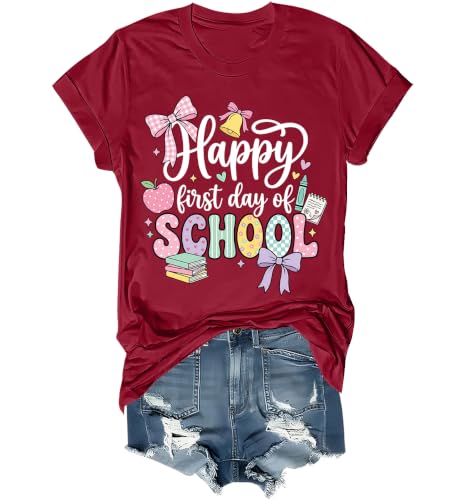 Happy First Day Of School Shirt Funny Student Teacher Back To School Shirt