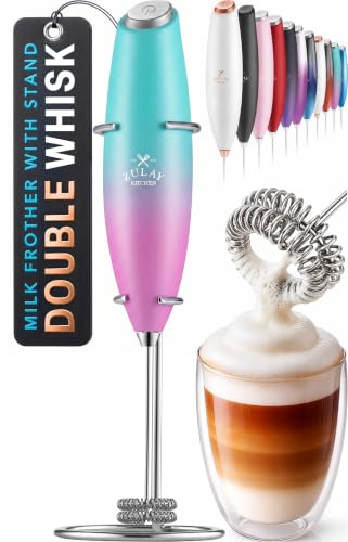 Image of Zulay Powerful Milk Frother for Coffee with Upgraded Titanium Motor - Handheld Electric Whisk, Milk Foamer, Mini Mixer & Coffee Blender for Frappe, Latte, Matcha, No Stand - Orchid Fade