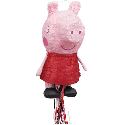 Multicolor Peppa Pig Poppy 3D Paper Pinata - 19" - Ideal for Kids' Parties & Celebrations, 1 Pc.