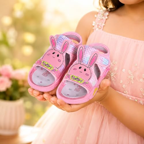 Image of Kids Sports Sandals Lightweight Breathable Anti Slip Comfortable Velcro Footwear for Boys and Girls