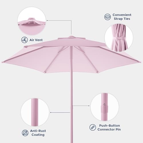 55% Off HOMSHADE 7.5ft Push-Up Patio Umbrella - Image 8