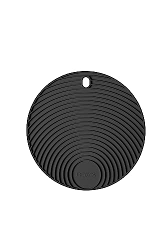 Apoio/Descanso de Panela redondo preto em silicone atóxico com maior espessura para proteção térmica