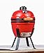YNNI KAMADO TQ0014RE 14 "Red Kamado Forno BBQ Grill Uovo con Stand TQ0014RE