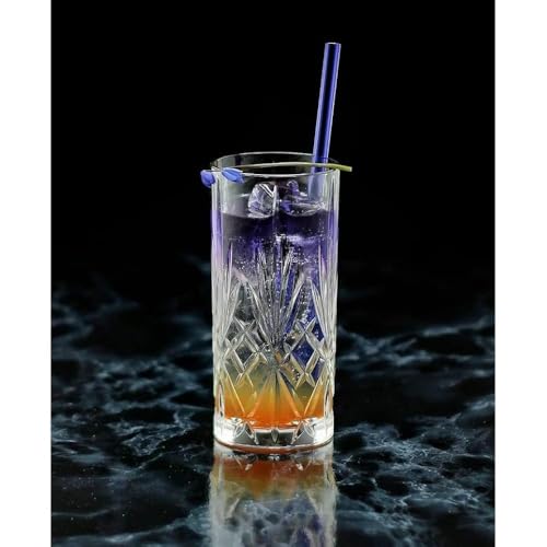 Image of bellemax 320 ML Crystal Cut Glass Tumbler | Premium Drinking Water Glasses | Juice, Soft Drink, Cocktail, Mocktail & Beverage Glasses | Heavy Base Transparent Glassware for Home (Set of 6)