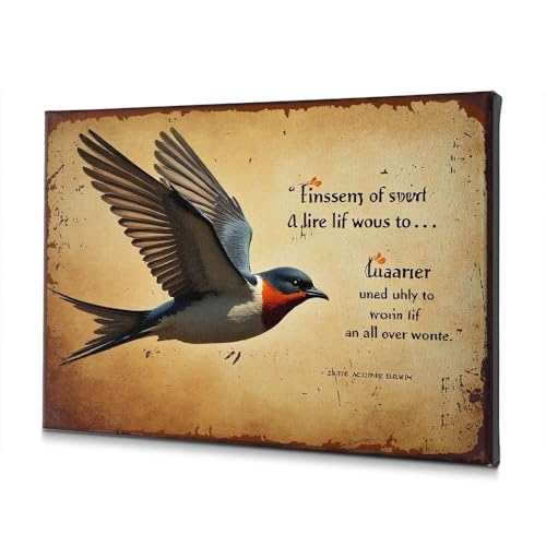 Toile motif oiseau liberté 30x40cm pour décoration murale de salon