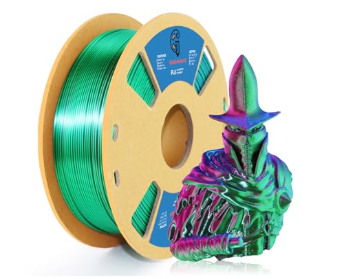 Goto Guard Tri Color Filament, Silk PLA Filament of Green Blue&Red PLA,Multicolor...