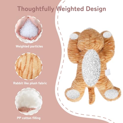 Image of Niuniu Daddy 25 inch | 5 Pound Weighted Orange Cat Stuffed Animal Plushie for Adults & Kids, Large Weighted Lap Pillow for Comfort, Soft Sensory Stuffy Toy as Gift for Holidays